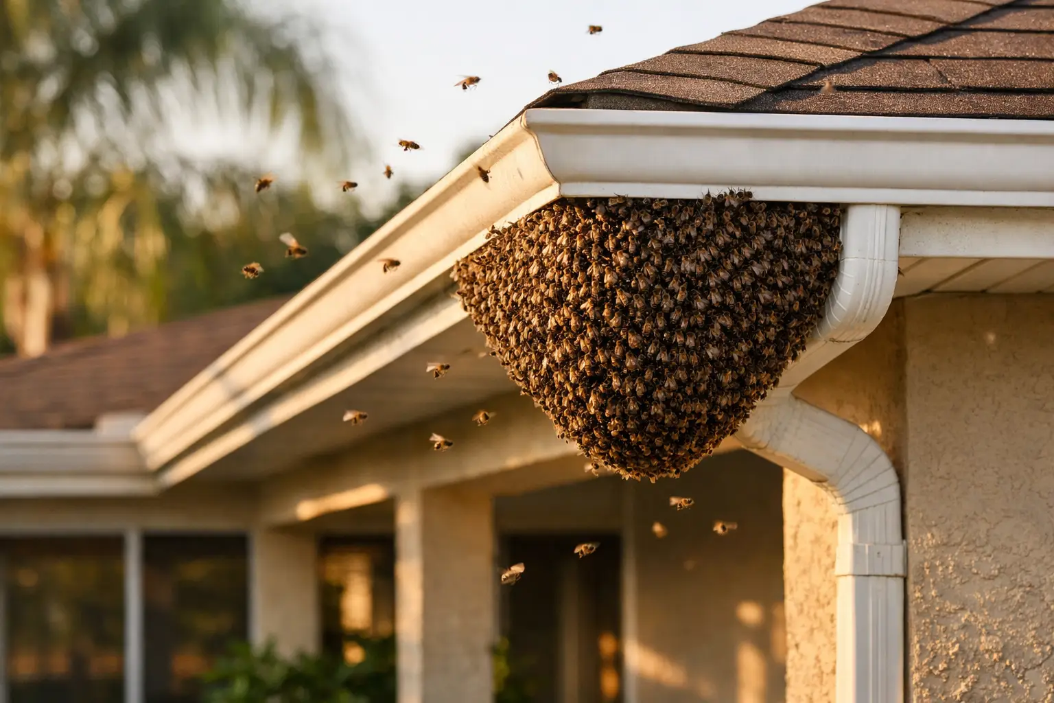Bee Swarm on House?