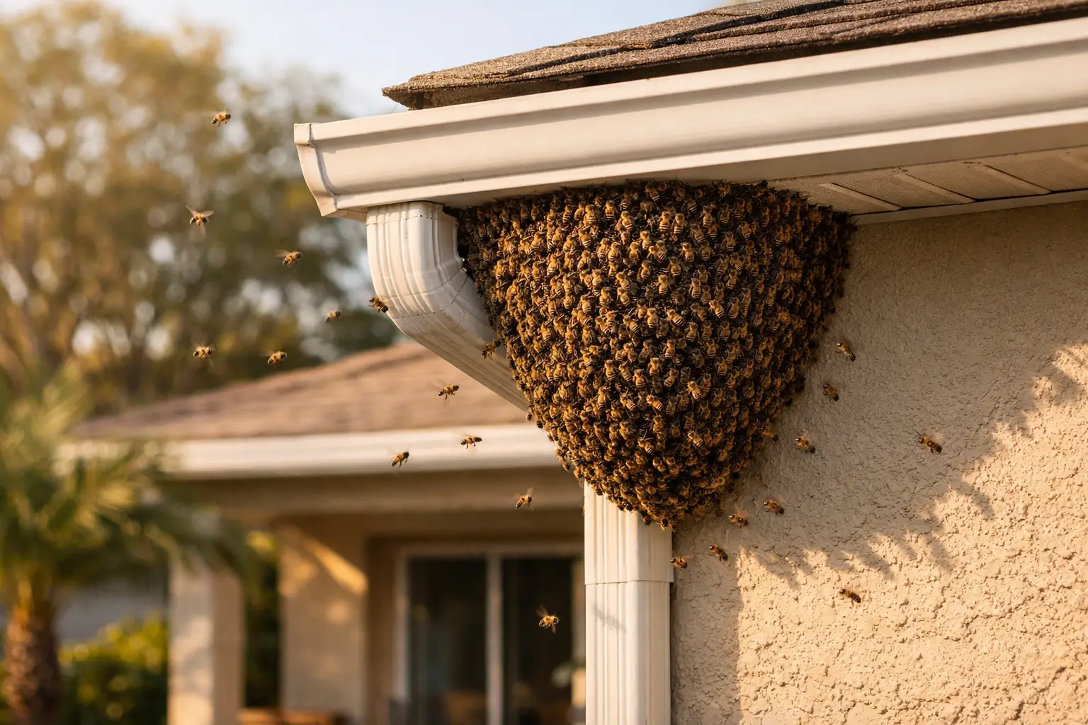 Soffit Hive Relocation Example Explained
