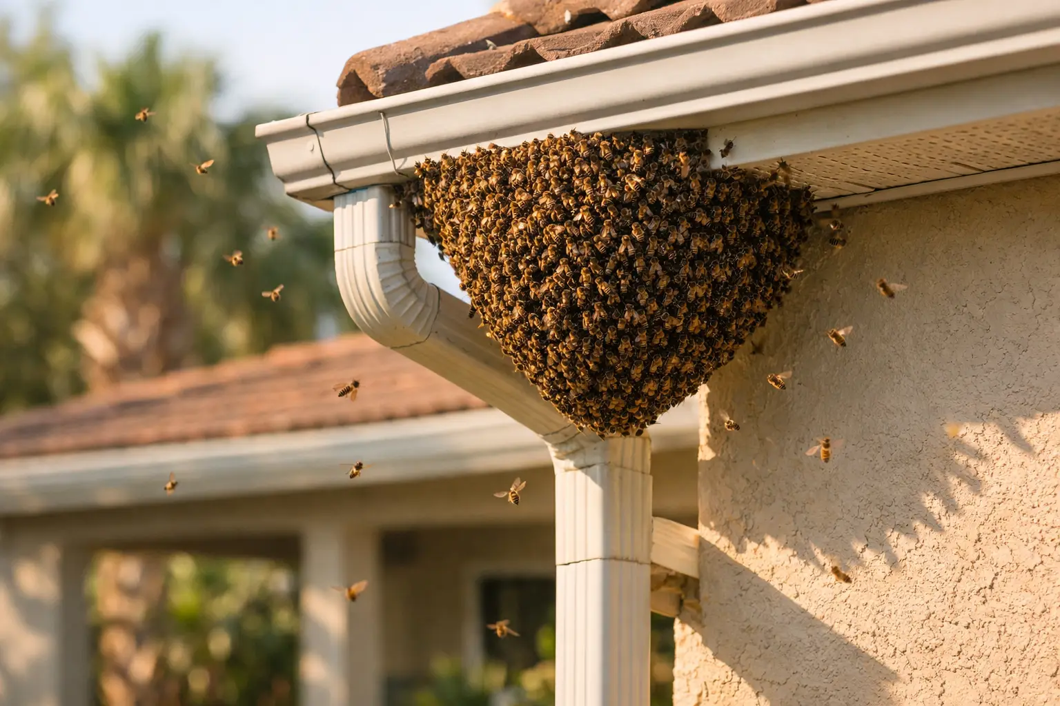 How to Handle a Bee Swarm on Porch